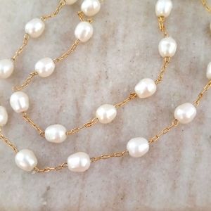 Faux pearl necklace